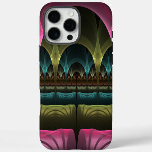 特殊ファンタジーパターン抽象芸術フラクカラフルトル iPhone 16 PRO MAXケース
