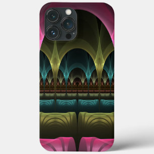 特殊ファンタジーパターン抽象芸術フラクカラフルトル iPhone 13 PRO MAXケース