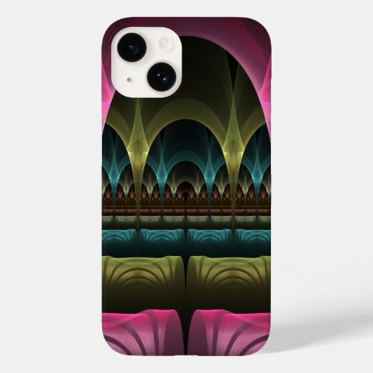 特殊ファンタジーパターン抽象芸術フラクカラフルトル Case-Mate iPhoneケース (裏面)