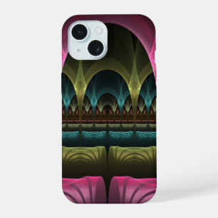 特殊ファンタジーパターン抽象芸術フラクカラフルトル iPhone 15ケース