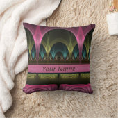 特殊ファンタジー抽象芸術カラフルフラクタルの自己名 クッション (ブランケット)