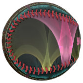 特殊ファンタジー抽象芸術カラフルフラクタルの自己名 ソフトボール (正面左)