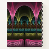 特殊ファンタジー抽象芸術カラフルフラクタルの自己名 ノートブック (裏面)