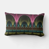 特殊ファンタジー抽象芸術カラフルフラクタルの自己名 ランバークッション (裏面)