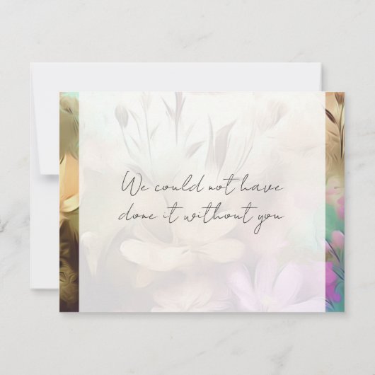 特殊フローラ写真サンキューカード ノートカード (裏面)