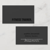 特殊ブラックアウトグレーフィットネストレーナートレンディー 名刺 (正面/裏面)