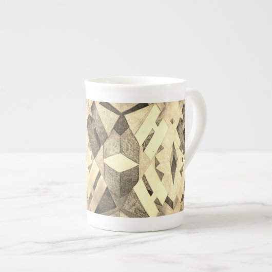 特殊ブロックマグカップ ボーンチャイナマグカップ (正面右)