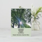 特殊マン誕生日フラットグリーティングカード (スタンド正面)