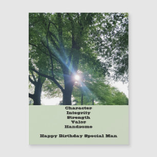 特殊マン誕生日磁気グリーティングカード