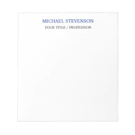 特殊ユニーク青クラシカル白 ノートパッド