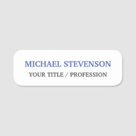 特殊ユニーク青クラシカル白 名札