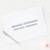 特殊ユニーク青クラシカル白 楕円形シール (封筒)