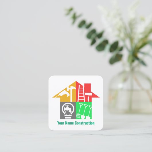 特殊便利工具建物ビルダー スクエア名刺 (スタンド正面)