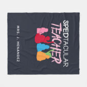 特殊先生特別教育パーソナライズされた フリースブランケット (正面(横))