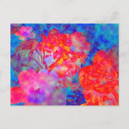 特殊効果ポストカード付きバラ ポストカード (正面)