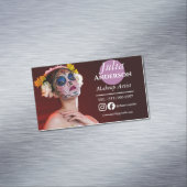 特殊効果衣装メイクアップアーティストMUA写真 マグネット名刺 (インサイチュ)