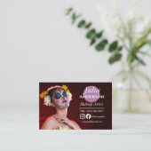 特殊効果衣装メイクアップアーティストMUA写真 名刺 (スタンド正面)