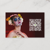 特殊効果衣装メイクアップアーティストMUA写真 名刺 (裏面)