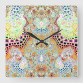 特殊化されたDreamtimeの変化3の柱時計 スクエア壁時計 (正面)