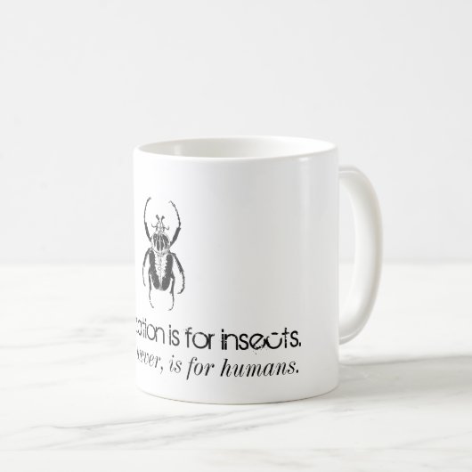 特殊化は昆虫のマグのためです コーヒーマグカップ (正面右)