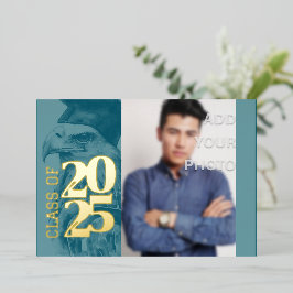 特殊卒業フォイル招待状イーグル追加フォト 箔招待状