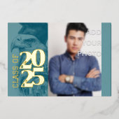 特殊卒業フォイル招待状イーグル追加フォト 箔招待状 (正面)