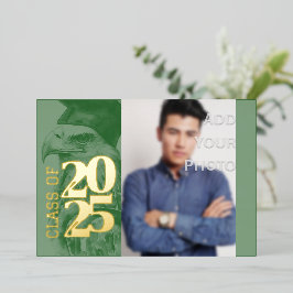 特殊卒業フォイル招待状イーグル追加フォト 箔招待状