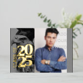 特殊卒業フォイル招待状イーグル追加フォト 箔招待状 (立ち正面)