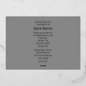 特殊卒業フォイル招待状イーグル追加フォト 箔招待状 (裏面)