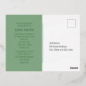 特殊卒業箔招待状葉書 箔招待状ポストカード (裏面)