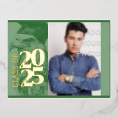 特殊卒業箔招待状葉書 箔招待状ポストカード (正面)