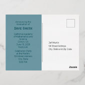 特殊卒業箔招待状葉書 箔招待状ポストカード (裏面)