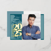 特殊卒業箔招待状葉書 箔招待状ポストカード (正面/裏面)