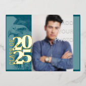 特殊卒業箔招待状葉書 箔招待状ポストカード (正面)