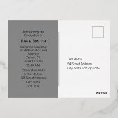 特殊卒業箔招待状葉書 箔招待状ポストカード (裏面)