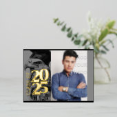 特殊卒業箔招待状葉書 箔招待状ポストカード (立ち正面)