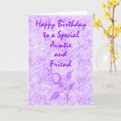 特殊叔母誕生日 カード (黄色い花)