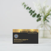 特殊名シルエット・金ゴールド・レイヤCEO創設者 名刺 (スタンド正面)