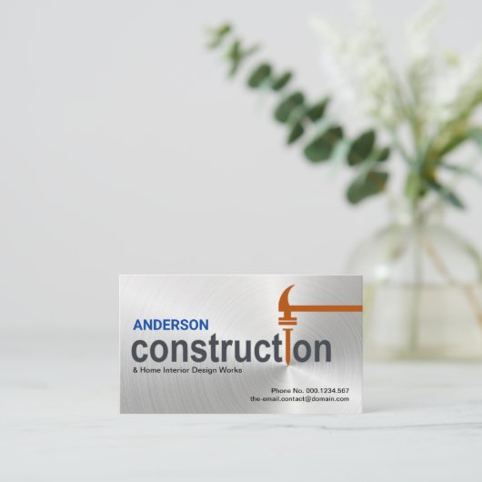 特殊建築ハンマー爪、 ネイルデザイン、ハンディマン  名刺 (スタンド正面)