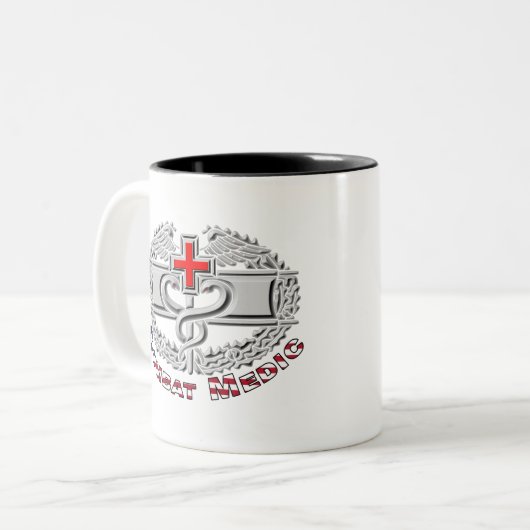 特殊戦闘メディックバッジデザイン ツートーンマグカップ (正面左)