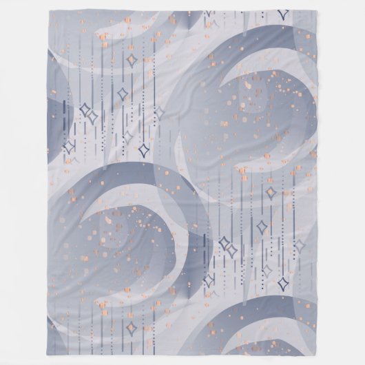 特殊抽象芸術デコ図形パターン1 フリースブランケット (正面)