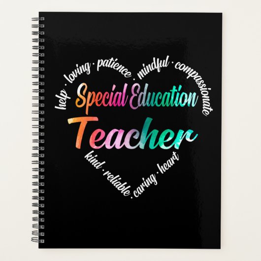 特殊教育先生ハートワードクラウド プランナー手帳 (正面)