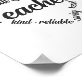 特殊教育先生ハートワードクラウド ポスター (角)