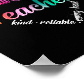 特殊教育先生ハートワードクラウド ポスター (角)