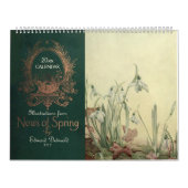 特殊日ヴィンテージフローラ植物イラストレーション カレンダー (カバー)