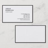 特殊独占的な白黒フレームホワイトトレンディー 名刺 (正面/裏面)