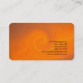 特殊独占的オレンジトレンディー丸コーナー 名刺 (裏面)