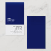 特殊独占的ダークブルー白ユニーク 名刺 (正面/裏面)