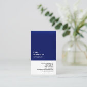 特殊独占的ダークブルー白ユニーク 名刺 (スタンド正面)