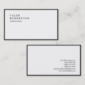 特殊独占的プレーン黒縁ど白トレンディー 名刺 (正面/裏面)
